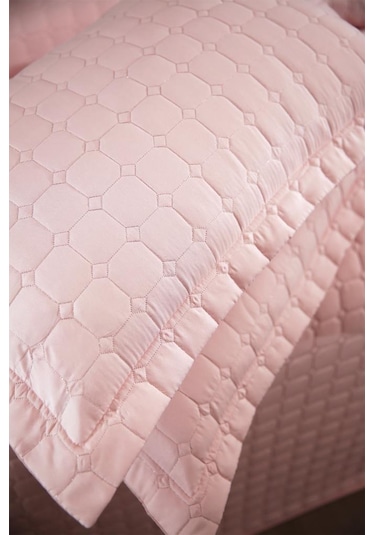 Estiva Çift Kişilik Yatak Örtüsü Pudra Pudra