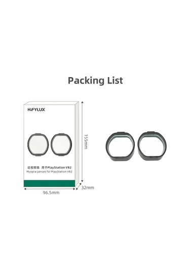 Pazly Hıfylux Ps-qf32 Vr2 İçin 2.5d Miyopi Lens, Plastik Çerçeve Reçine Lens Asferik Lens