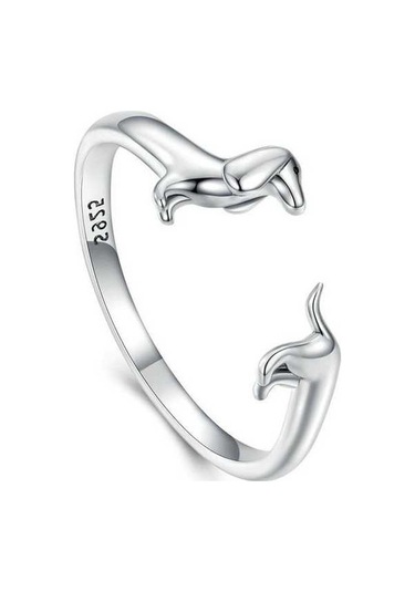 Fastbuy Scr894 Gümüş Dachshund Yıldızlı Bilezik, Renkli S925 Ayarlı Takı Çok Renkli