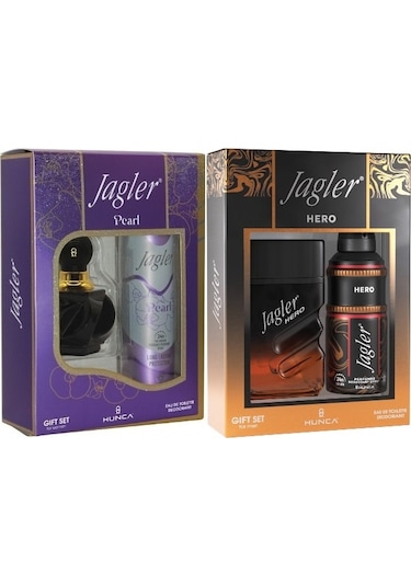 Jagler Pearl Kadın Parfüm Seti 60ml + Hero Erkek Parfüm Seti 90 ML
