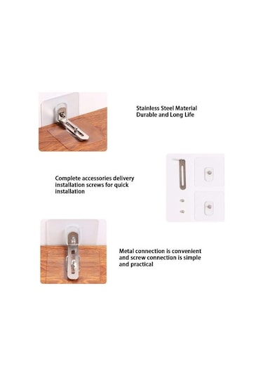 Kendinden Yapışkanlı Mobilya Sabitleme Aparatı Çok Renkli