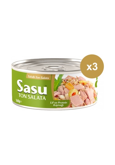 Sasu Tahıllı Ton Salata İri Parça 3 x 160 G
