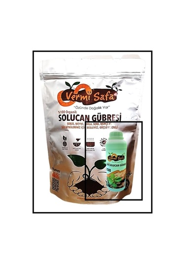 %100 Organik Vermisafa Solucan Gübresi 2 KG Katı + 1 L Sıvı