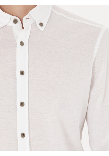 Cacharel Beyaz Slim Fit Uzun Kollu Gömlek