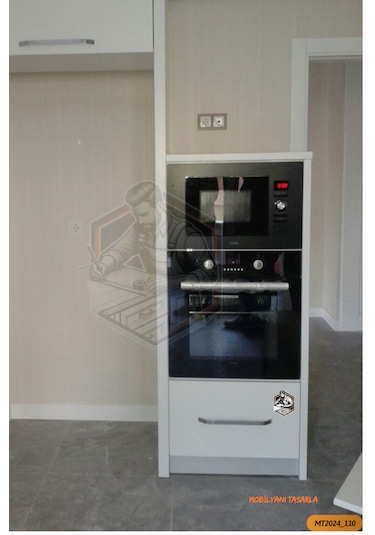 Tamamı Mdf Çok Amaçlı Tek Kapaklı Ankastre Ve Mini Fırın Dolabı