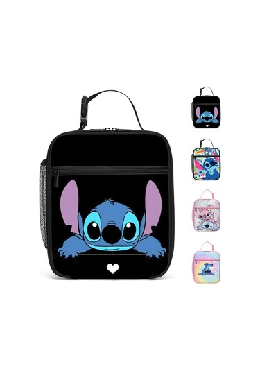 Çocuklar İçin Sevimli Lilo & Stitch Yalıtımlı Öğle Yemeği Çantası, Erkek Ve Kız Çocukları İçin Sevimli Piknik Okul Yiyecek Paketi --