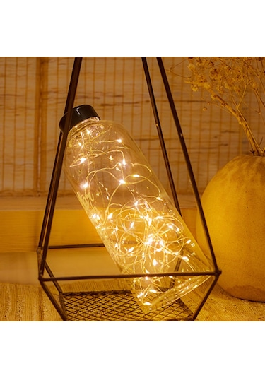 Qingmipy Pil İle Çalışan 10 Led'li 1 Metre Bakır Tel Işık Zinciri - İç/dış Mekan Dekorasyonu Çok Renkli