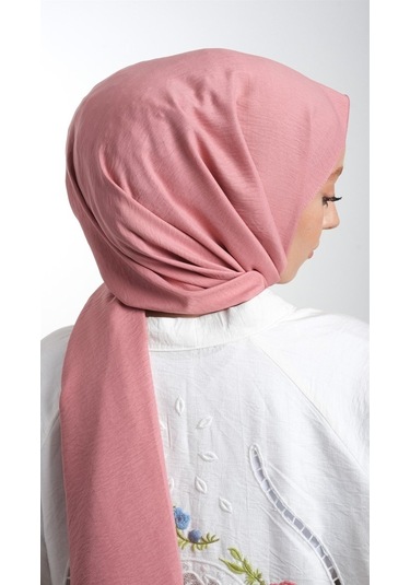 Hürrem Bone 202105_21 Pamuk Düz Klasik Caz Şal Gülkurusu