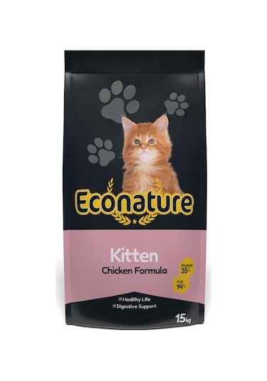 Econature Tavuklu Yavru Kedi Maması 15 KG