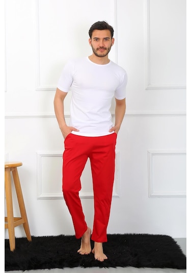 Akbeniz Erkek Pamuk Kırmızı Tek Alt Pijama 27495 Kırmızı