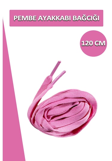 Pembe Ayakkabı Bağcığı Yassı Bağcık 120 Cm Pembe