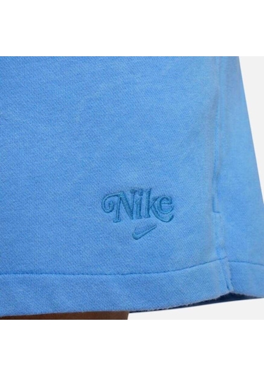 Club Fleece Short Fine 2.0 Bol Kesim Mavi Erkek Şort Mavi