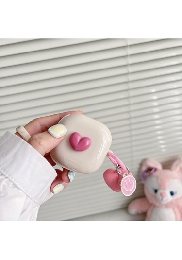 Samsung Galaxy Buds 2 - Buds Pro - Buds 2 Pro Uyumlu Kalpli Kılıf Gül Pembesi