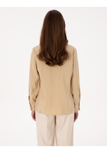 Pierre Cardin Kadın Bej Gömlek Desenli 50318195-vr011 Bej