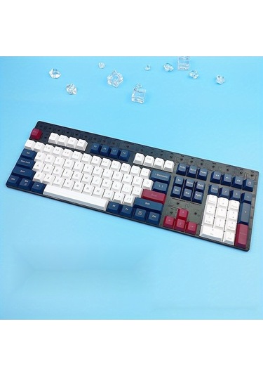 Fastbuy 108 Tuşlu Beyaz - Mavi Tcherchi Tuş Başlıklı Klavye Takımı Özelleştirilebilir