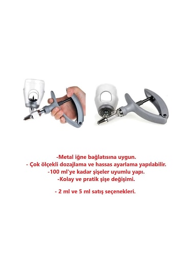 Kerbl Şişe Adaptörlü Hsw Otomatik Enjektör 23121 - 5 Cc