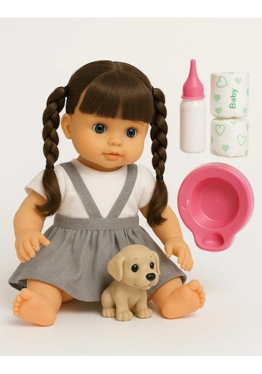 Saçları Örgülü Esmer Altını Islatan Masal Okuyan Melis Bebek