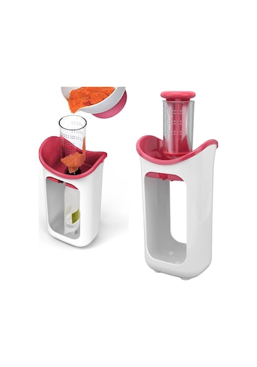 Bebek Püresi Üreticisi, Verimli, Basit, Kolay, Güvenli, Manuel Bebek Maması Blender Kırmızı