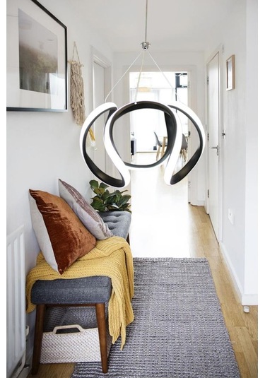 Eray Aydınlatma 1666-30 Siyah Led Avize