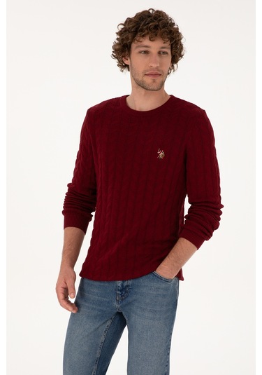 U.s. Polo Assn. Erkek Bordo Kazak /triko 50307836-vr014 Bordo