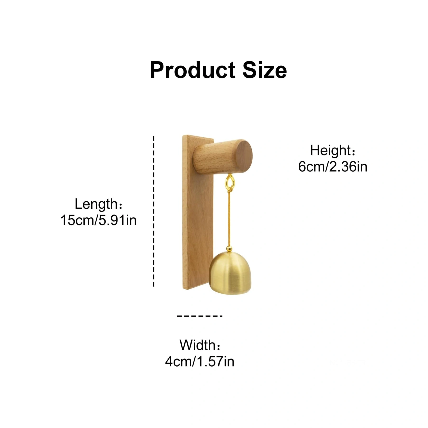 Folinda Ahşap Ahşap Zil, Mağaza Girişi Ve Ev Dekoru İçin Kaliteli Fıstık Ağacı Ve Pirinçten Yapılmış Zil Sistemi