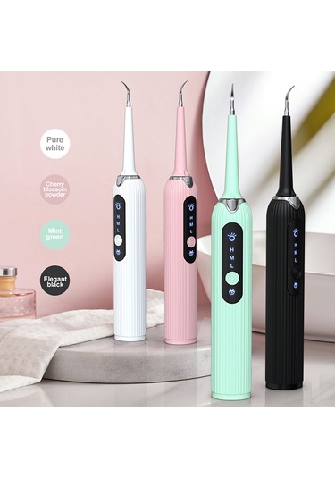 Suofeng Yüksek Frekanslı Şarj Edilebilir Diş Taşı Temizleyici - 4 Başlık & 3 Mod İle Profesyonel Ağız Bakımı