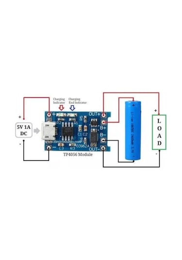 Goujon Li-ion 18650 Şarj Kartı, Tp4056 Usb Type-c, 10 Adet 250138901