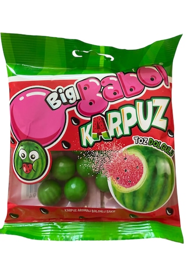 Karpuz Aromalı Toz Dolgulu Balonlu Sakız 80 G. 15 Adetli