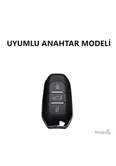 Peugeot 208 308 508 2008 3008 5008 Tpu Uyumlu Anahtar Kılıfı Mavigold