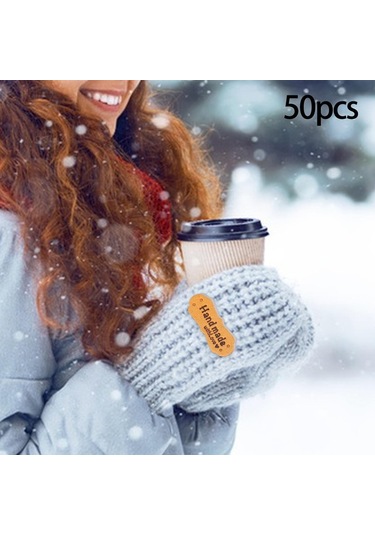 Suntek 50 Adet El Yapımı Etiketler Sanatları Dıy Delikli Sarı