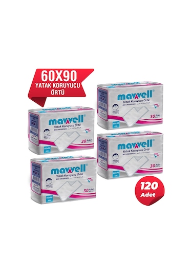 Mavvell Yatak Koruyucu Örtü 60 x 90 CM 4 x 30'lu