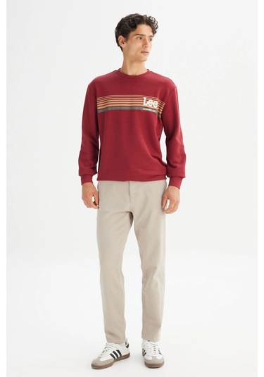 Lee Erkek Sweat L2520099 810 Bordo Bordo