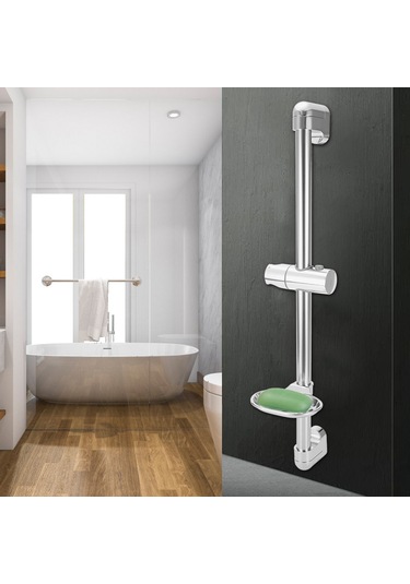 Youtek Stainless Steel Duş Başlığı Tutucu - Yükseklik Ve Açı Ayarlı, 360 Döner Sabun Rafı, Kolay Kurulum Diğer