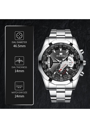 Siyah Va Va Voom Üst Marka Lüks İzle Moda Rahat Askeri Kuvars Spor Kol Saati Tam Çelik Su Ge Saat Relogio Erkek Kol Saati 57979090