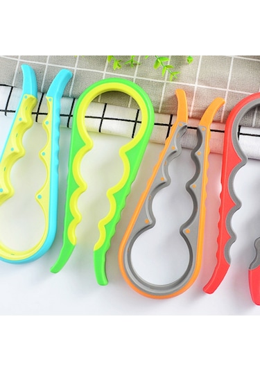 Çok İşlevli Dördü Bir Arada Konserve Açacağı, Basit Şişe Açacağı, Yüksek Kaliteli Konserve Açacağı Aracı, Şişe Kapağı Mavi Çok Renkli