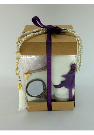 Çiçeklihediye Anneye Kız Arkadaşa Eşe Bayan Hediye Seti Seccade Şal Tesbih