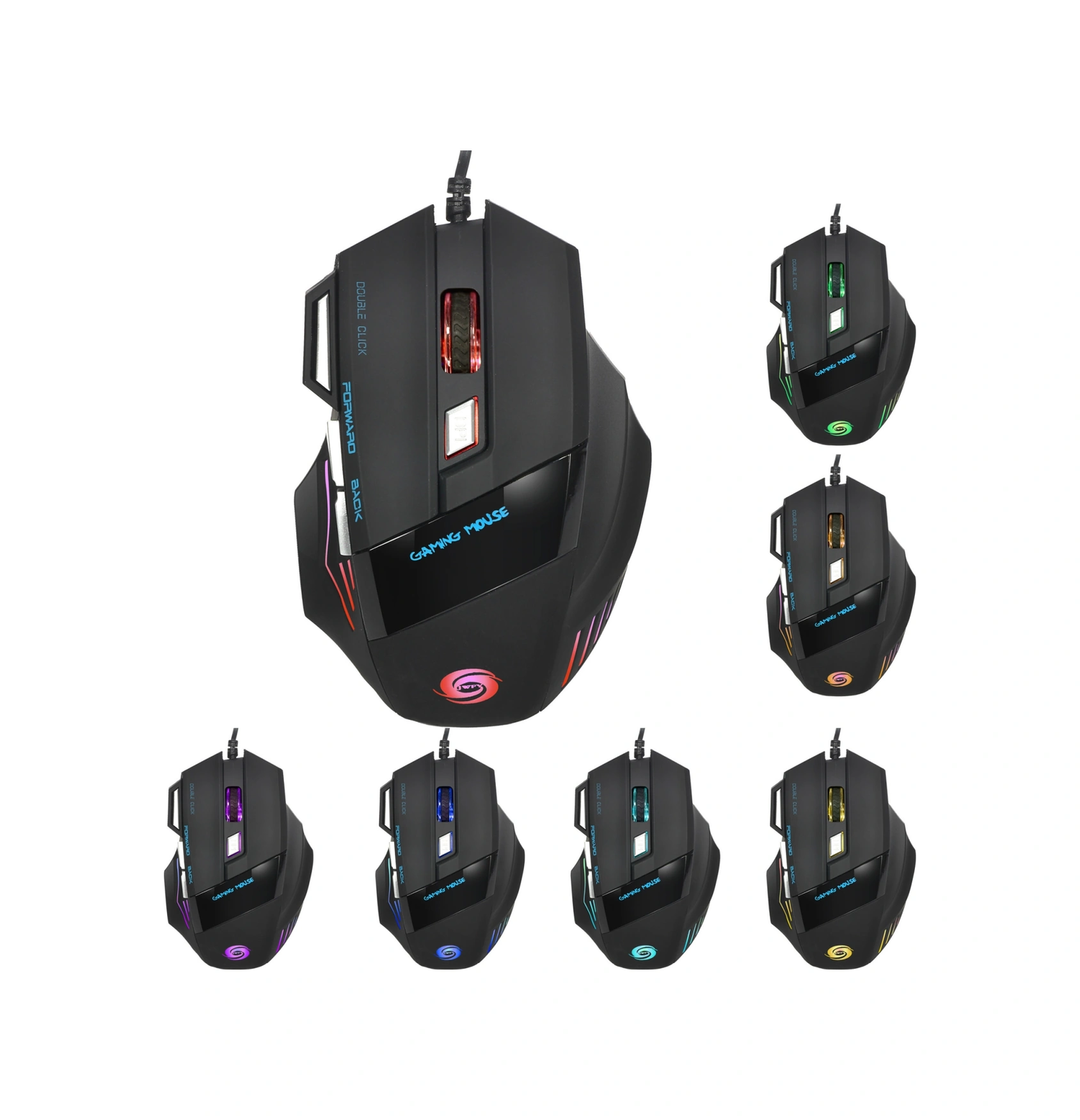 Sones Hxsj A868 7 Tuşlu Renkli Işıklı Kablolu Fare Ve Ateşleme Düğmesi Diğer