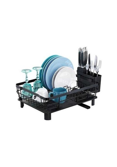 Pazly Yüksek Kapasiteli Siyah Paslanmaz Çelik Mutfak Bölme Depolama Organizatör Restoran Aracı Siyah