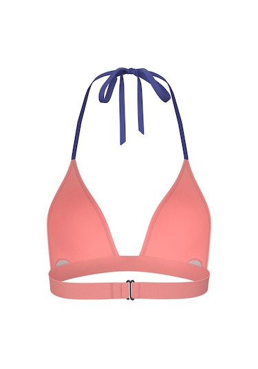 Calvin Klein Kadın Pembe Logo Detaylı Üçgen Bikini Üstü-13573 Pembe