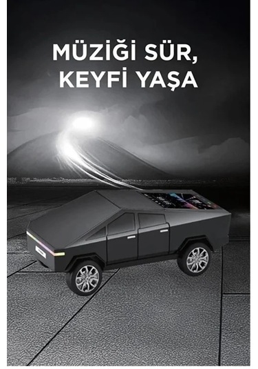 Just Cheap Store D68 Cyber Model Araba Tasarımlı Bluetooth Hoparlör 15w Güçlü Ses Rgb Led /tws/usb Siyah