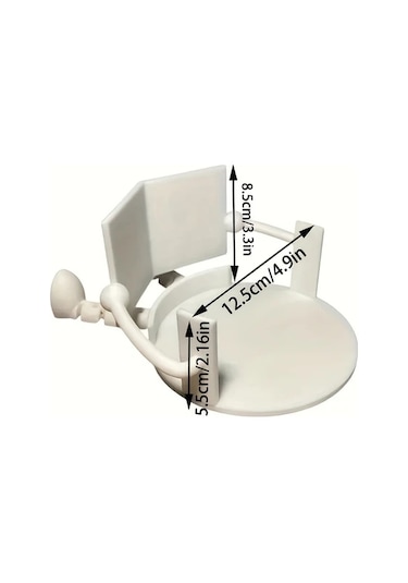 Willowhaven Beyaz Eklemli Pratik Ve Sanatsal Tuvalet Kağıdı Tutucu Ev Ofis İçin Beyaz