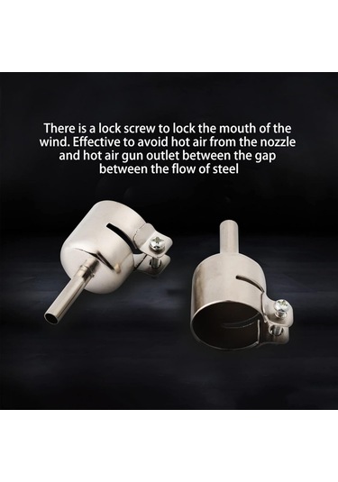 Yuntech01 8 Parça Paslanmaz Çelik Isı Hava Burunu Seti - 850/852/857/990 Sodelik İstasyonları İçin Uyumlu, 3-12 Mm Çaplı Tamir Aracı