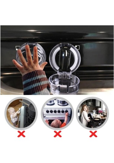 Portakal Safety Ocak / Gaz Düğmesi Güvenlik Kapağı 4'lü