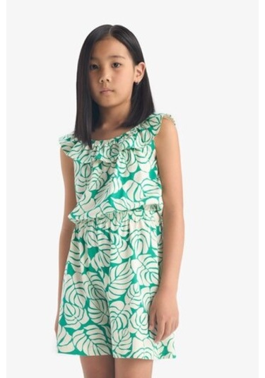 Defacto Kız Çocuk Desenli Askılı Tulum E5803a825smgn268 Yeşil