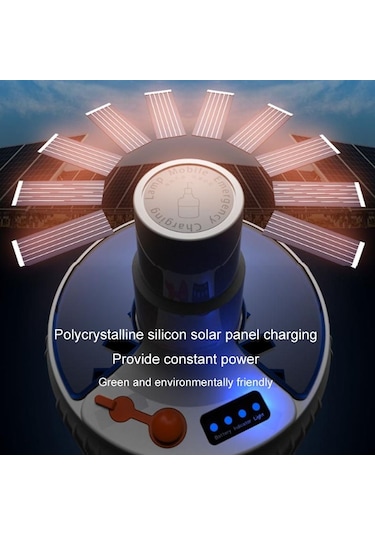 Cbtx Bahçe Aydınlatma Şarj Edilebilir Led Güneş Ampul Işık Su Geçirmez Gece Pazarı Durak Enerji Tasarruflu Lamba, Model: 42led Uzaktan Kumanda