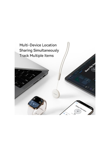 Airtag Akıllı Apple Uyumlu Mfı Sertifikalı - Beyaz