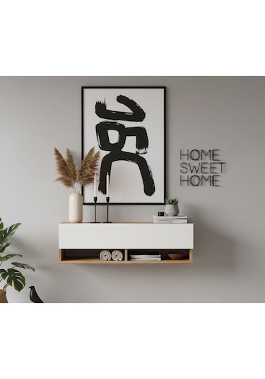 Robin Home Lia Hol Antre Dresuar Duvara Monte 100cm Atlantik Çam - Beyaz Beyaz