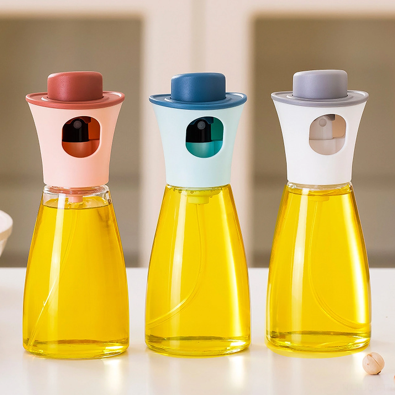 Youmex Mutfak Kullanıma Uygun 180ml Pp Materyal Sprey Botu, Duman Önleyici, Kaymazsız, Şeffaf, Kolay Tutuş, Zıpkı Açma, Yemek Yağı Soya Sos Sıvı Spreyi Çok Renkli