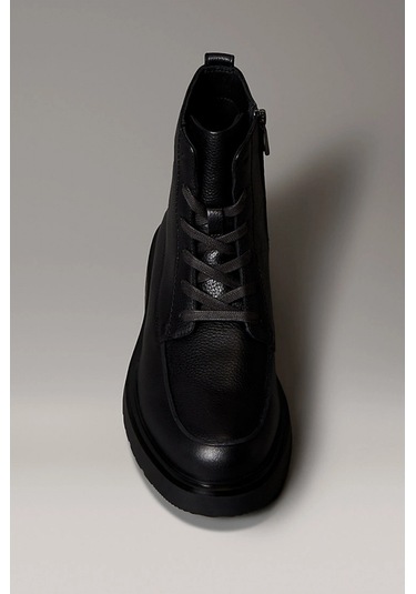 Calvin Klein Combat Essential Bağcıklı Deri Erkek Siyah Bot Ym0ym01375-0gj Siyah