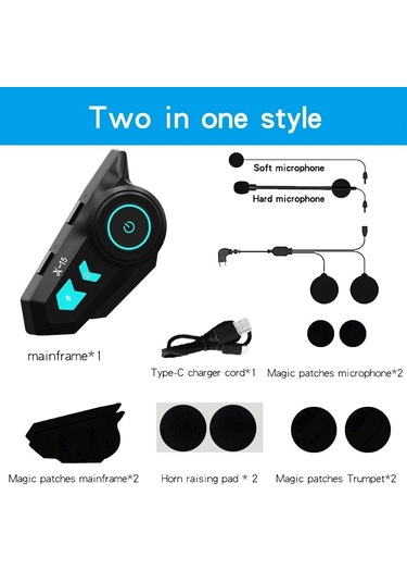 Jokmae Motosiklet Kask Kulaklık Bluetooth 5.0 Kablosuz Kulaklık Hands-free Tüm Kasklar İçin